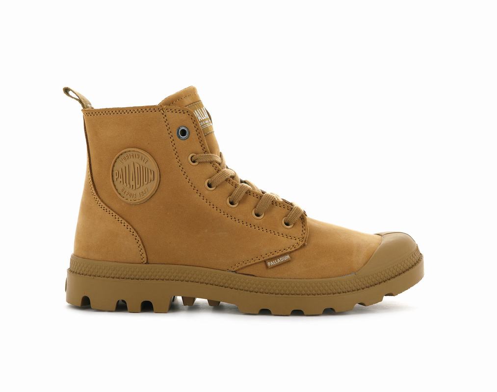 Palladium Pampa Hi Zip Nbk Men's Boots Gold (XHQT83415)